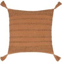 Yard Larch Woven Tasselled Cushion in Orange | Size: 45 cm x 45 cm
