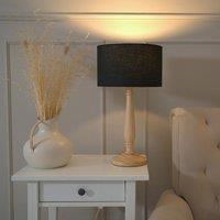 ValueLights Victoria Traditional Wooden Stem Table Lamp Base in Natural
