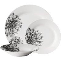Orsina Stylish Botanic 12 Piece Dinner Set, Durable Dinner Set For Dinner, Contemporary Design Crockery Set in White