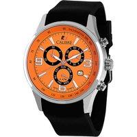 Calibre Men's Mauler Swiss Silicone Strap Orange Watch in Black