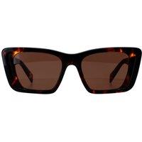 Prada Women's Rectangle Honey Havana Dark Brown PR08YS