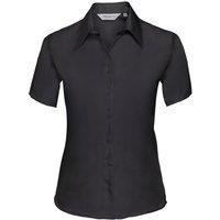 Russell Women's Short Sleeve Ultimate Non-Iron Shirt in Black | Size: Medium