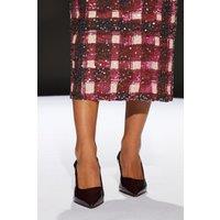 RUNWAY 1.8.1.8 Women's Slingback Stiletto Court Shoes in Oxblood | Size: 4