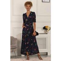 Jolie Moi Women's Ressie Dip Hem Maxi Dress in Navy | Size: 8