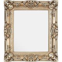 Orsina Stately Design Champagne Finish Square Ornate Wall Mirror, Elegant Slim Mirror, Versatile Hallway Mirror in Gold