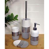 Showerdrape Alexandria Stone 4 Piece Bathroom Accessory Set in Beige