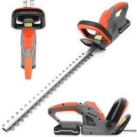Terratek 20V Cordless Hedge Trimmer Lightweight Cutter, Includes 1 Battery & 1 Charger in Orange
