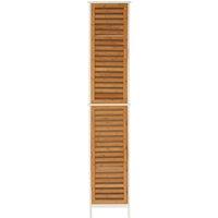 Orsina Practical Design 2 Single 4 Inner Shelves Standing Cabinet, Big Impact Display Cabinet, Slim Storage Unit in Natural