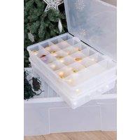 Wham Festive 3 Piece Tree & 2 Bauble Storage Boxes in Clear