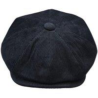 TruClothing Men's 8 Panel Razor Baker Boy Corduroy Hat in Black | Size: Large/XL