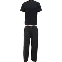 Spiral Men's URBAN FASHION - 4pc Gothic Pyjama Set in Black | Size: 2XL