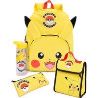 Pokemon Men's 4 Piece Backpack Set (Kids Yellow) in Yellow