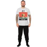 ET Men's Short Sleeve Long Leg Pyjama S | Grey Black | Official | Size: Small
