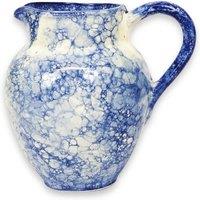 Verano Spanish Ceramics Burbujas Kitchen Dining Large Ceramic Pourer Jug 21cm in Blue