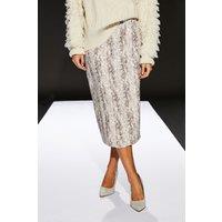 Runway 1.8.1.8 Snake Print Sequin Skirt