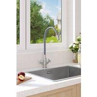 G1/2 Flexible Silicone Dual-Handle Kitchen Faucet Mixer Tap
