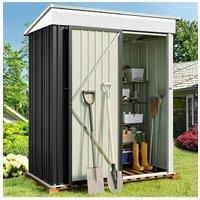 3X5 ft Metal Outdoor Tool Storage Shed with Shelves