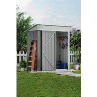 35 ft Outdoor Metal Storage Shed with Lockable Door