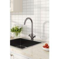 G1/2 Stainless Steel Dual-Handle Kitchen Faucet