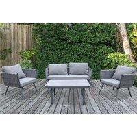 Groundlevel 4 Piece Woven Grey Furniture Set