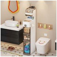6 Tier Narrow Storage Organizer Rolling Storage Cabinet For Bathroom or Kitchen