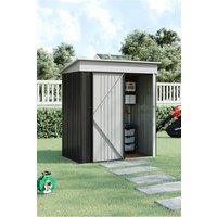 Garden Sanctuary 3x5 ft Outdoor Storage Shed with Shelves in Black