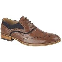 Goor Men's Brogue Oxford Shoes in Brown | Size: 13