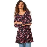 Roman Women's Floral Print Tunic in Pink | Size: 10