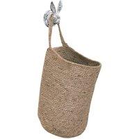 Melody Maison Large Jute Hanging Basket 48cm X 34cm in Light Brown | Size: 48 cm X 34 cm