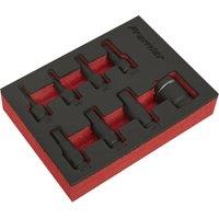 Loops 8 Piece PREMIUM Hex Impact Socket Bit Set - 3/8" Sq Drive - Quick Change Adaptor