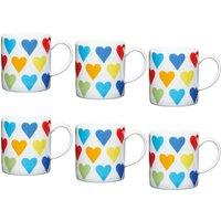 KitchenCraft 6-Piece Heart Espresso Cups Set
