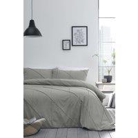 Serene 'Dart' Boutique Duvet Cover Set in Grey | Size: Super King