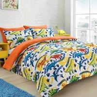 Velosso Dinosaur Teddy Warm & Cosy Duvet Cover & Pillowcase Set | Size: Single