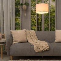 ValueLights Reni Pair of Fabric Easy Fit Drum Ceiling Lamp Shade in White | Size: Small