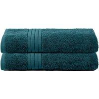 OHS 2 Pack of 100% Cotton Bath Sheet Bathroom Towel in Teal
