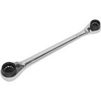 Loops 8-in-1 Double Ended Reversible Ratchet Ring Spanner - Slim Handled Metric Wrench