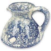 Verano Spanish Ceramics Burbujas Kitchen Dining Flat Based Ceramic Pourer Jug 14cm in Blue