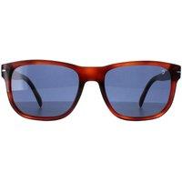 David Beckham Men's Rectangle Tortoise Blue DB1045/S in Brown