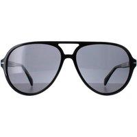 David Beckham Men's Aviator Shiny Black Dark Grey DB1091/S