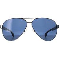 Hugo Boss Men's Aviator Ruthenium Blue BOSS 1560/O/S in Grey