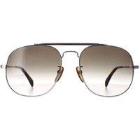 David Beckham Men's Aviator Palladium Silver Green Gradient DB7004/S