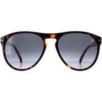 David Beckham Men's Round Dark Tortoise Grey Gradient DB1008/S in Brown