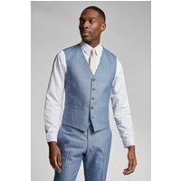 Blake Pale Blue Denim Semi Plain Waistcoat