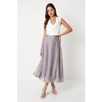 Shimmer Chiffon Midi Skirt