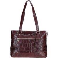 'Velutto Eleganza' Zip Mid Section Real Leather Shoulder Bag