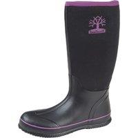 Woodland Women's Pull On Plain Design Wellington Boots in Black | Size: 3