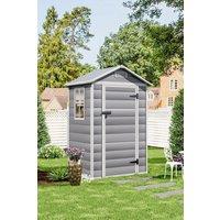 Garden Plastic Storage Shed with Lockable Hinged Door