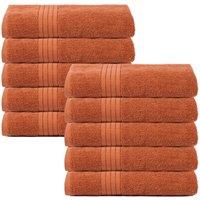 OHS 10 Pack of 100% Cotton Bath Sheet Bathroom Towel in Burnt Orange