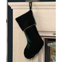Dibor Set of 4 Green Knightsbridge Velvet Xmas Gift Christmas Stocking | Size: 4 Pack