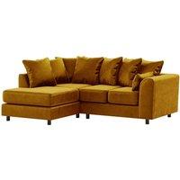 Brooklyn Plush Velvet 3 to 4 Seater L Shaped Corner Sofa Left Hand Facing